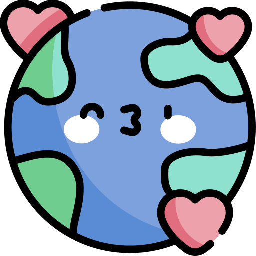 Earth heart world ecology and environment icon