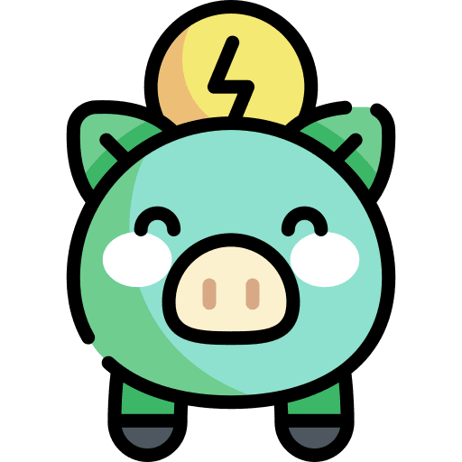 Save energy save energy piggy bank saving icon