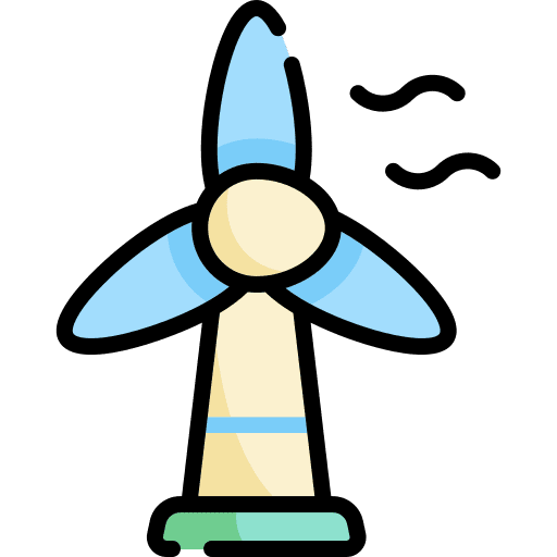Wind turbine wind vane ecology and environment industry icon