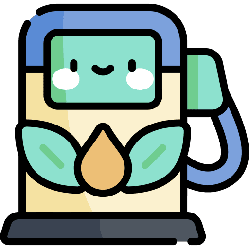 Eco fuel gas energy station gas station icon