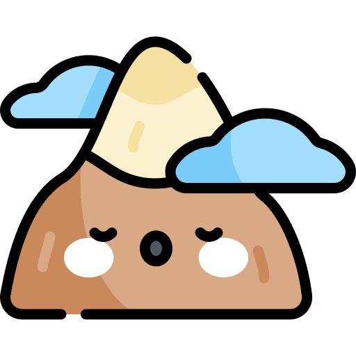 Mountain altitude cloud landscape icon