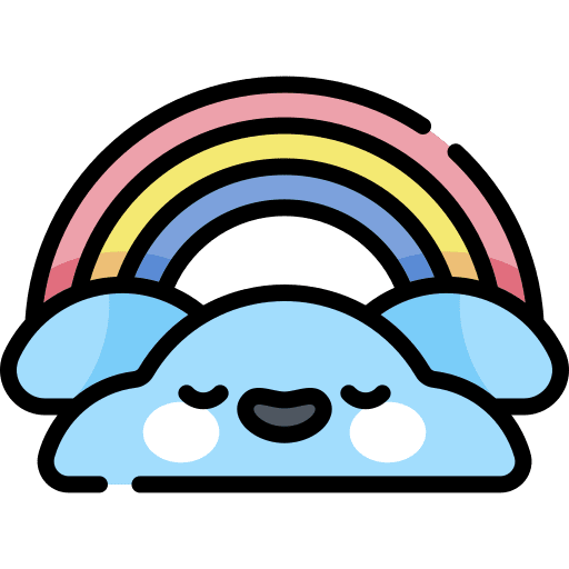 Rainbow sun rainbow spectrum icon