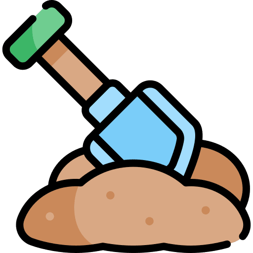 Shovel shovel farming and gardening yard icon