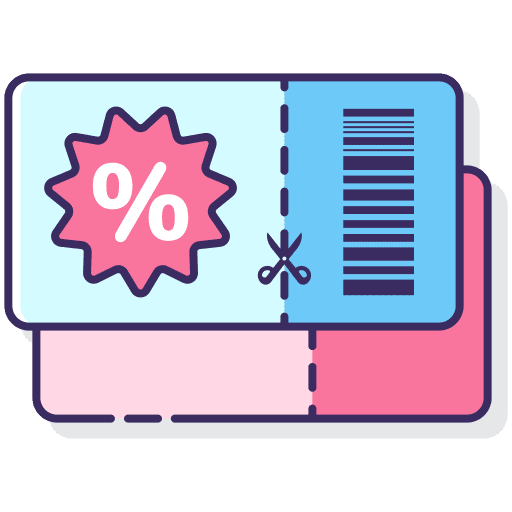 Discount voucher percentage gift voucher coupon icon