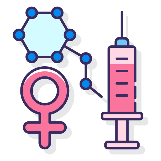 Hormone therapy woman hormone therapy pills icon
