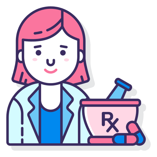Pharmacist chemical medication pharmacist icon