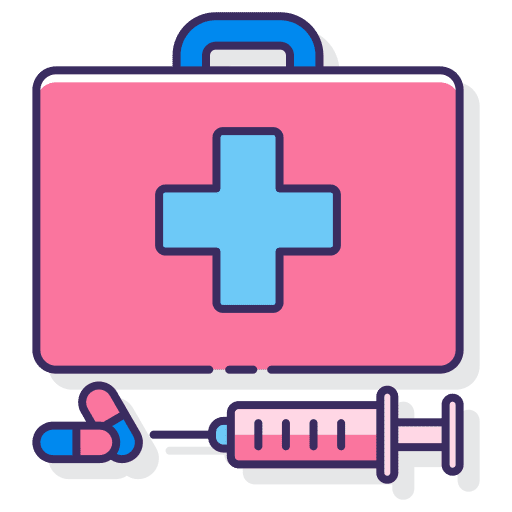 First aid kit medicine and health hospital medical equipment icon