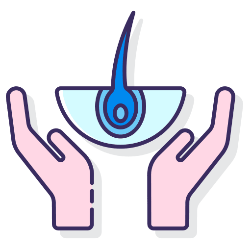 Hair care dermis skin epidermis icon