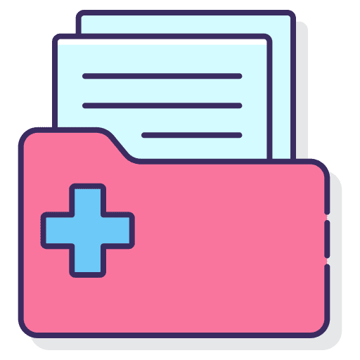 Medical file report medical file diagnostic icon
