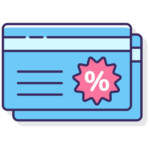 Discount voucher commerce and shopping voucher sale icon