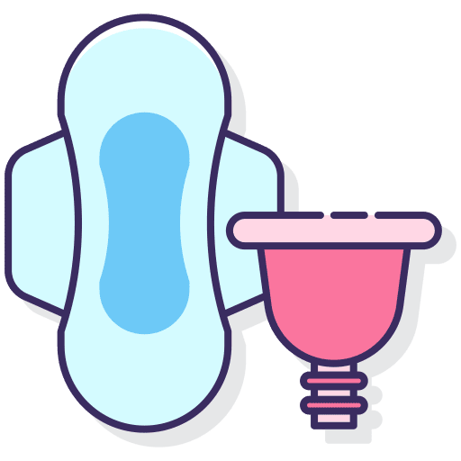 Hygiene products period sanitary pad pad icon