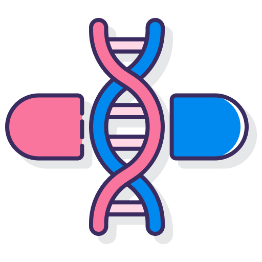 Genes genetical dna biology icon