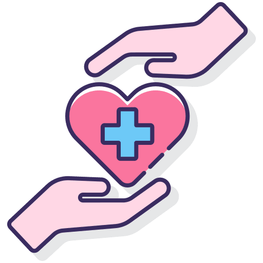 Healthcare heart healthcare health insurance icon