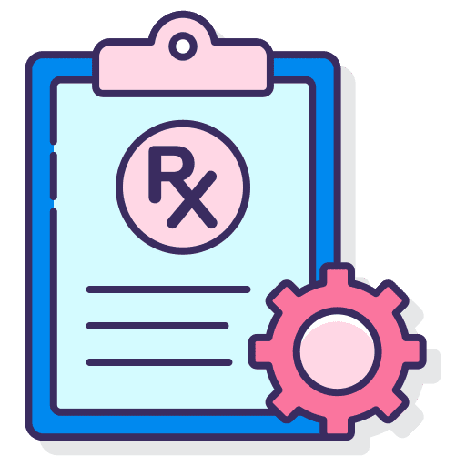 Medical prescription file prescription rx icon