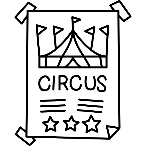 Circus poster entertainment circus icon