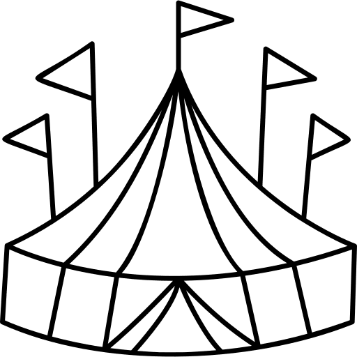 Circus tent circus tent fairground entertainment icon