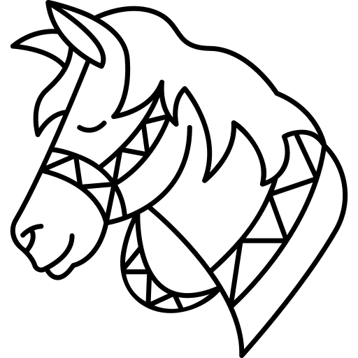 Horse wild life entertainment animals icon