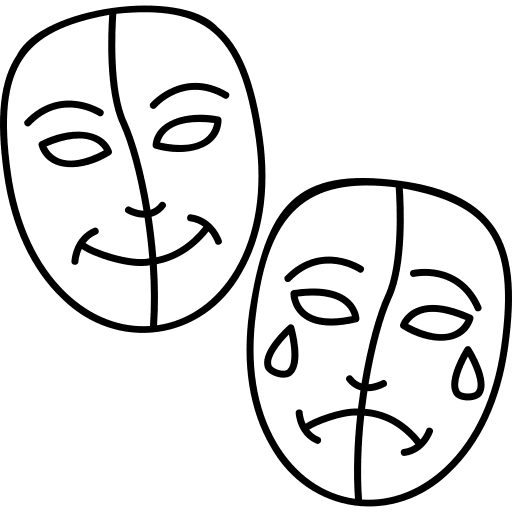 Theater education entertainment tragedy icon
