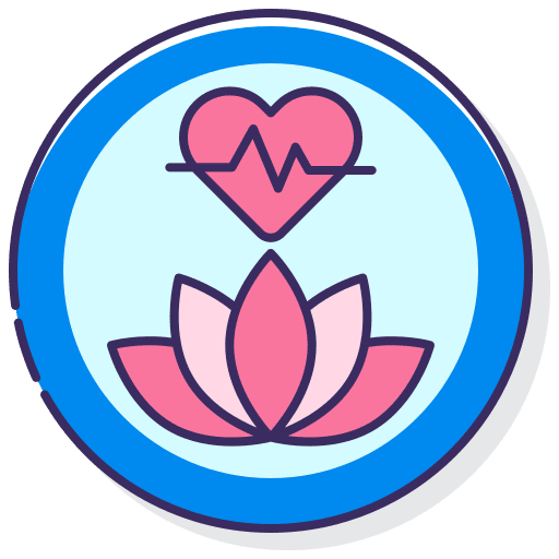 Wellness nature meditation mindfulness icon