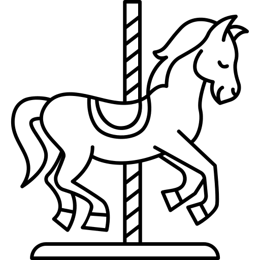 Carousel carnival fairground amusement park icon