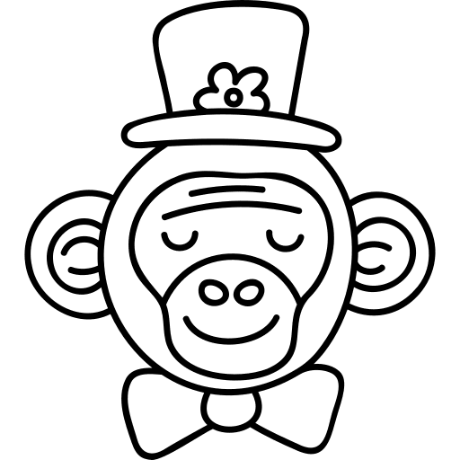 Monkey zoo ape entertainment icon