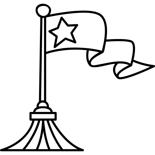 Flag amusement park circus tent fun icon