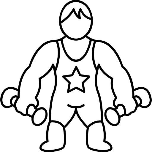 Muscle man circus sports and competition entertainment icon