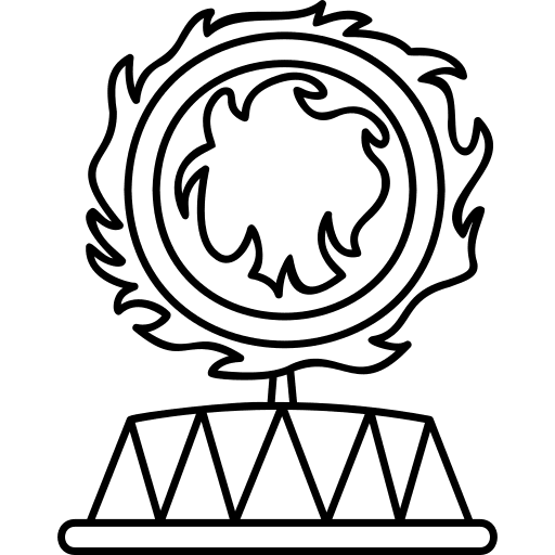 Ring of fire carnival fun fairground icon