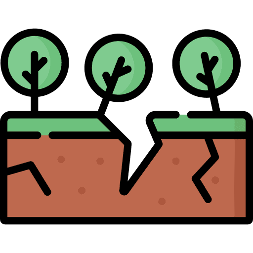 Earthquake ground natural disaster earthquake icon