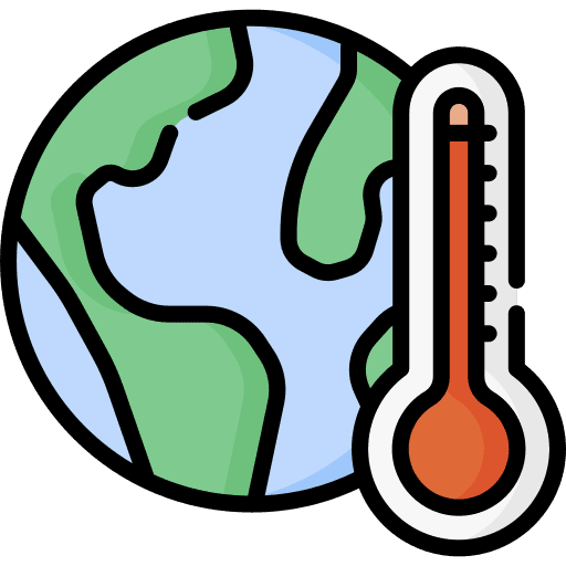 Global warming nature earth temperature icon
