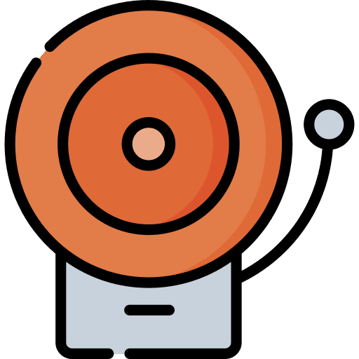 Alarm education bell ring school icon