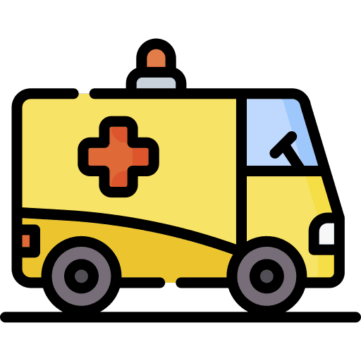 Ambulance transport automobile medical icon