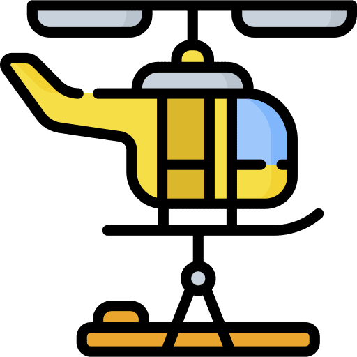 Emergency chopper emergency transportation icon