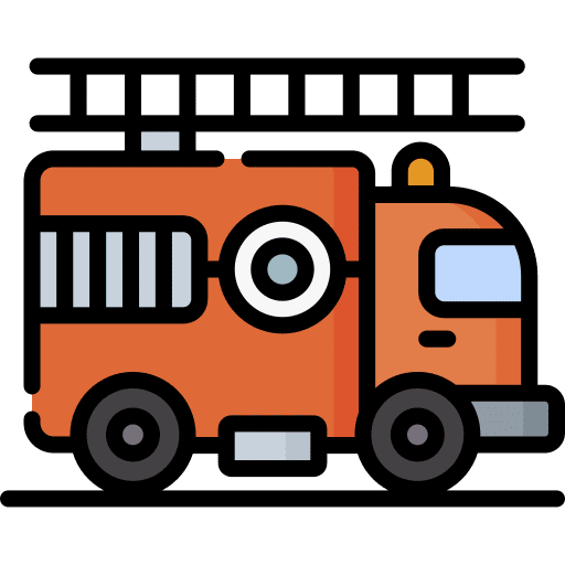 Firefighter vehicle emergency security icon