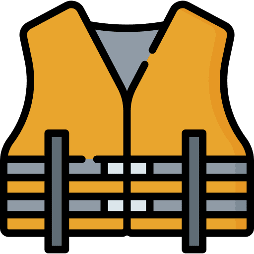 Life vest lifesaver transportation high visibility vest icon