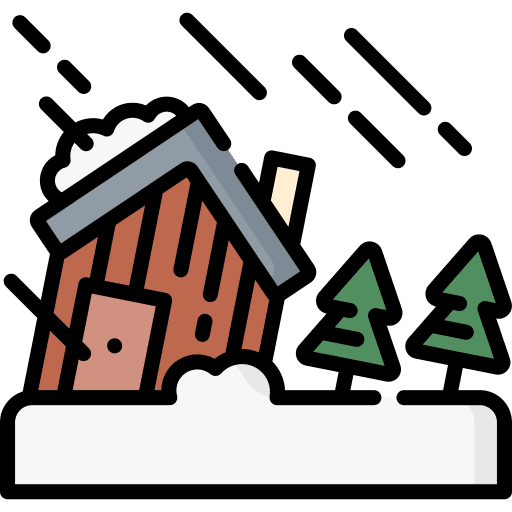 Snow storm nature cabin snow storm icon