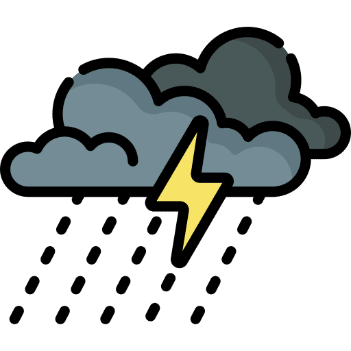 Rain thunderstorm rainy thunderbolt icon