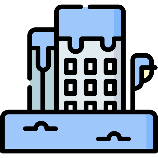 Storm weather house home icon