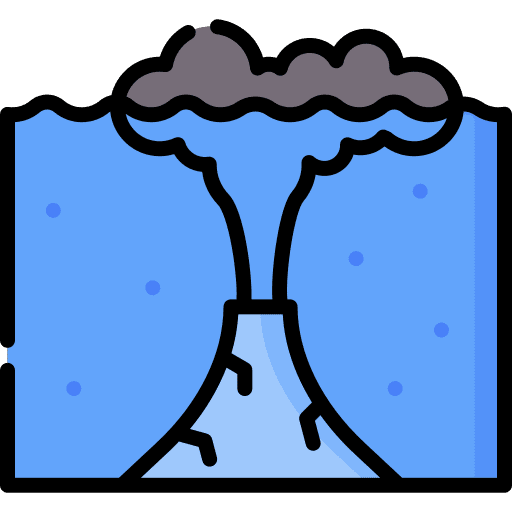 Volcano landscape danger nature icon