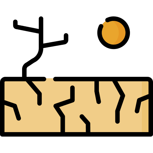 Drought ecology and environment nature disaster icon