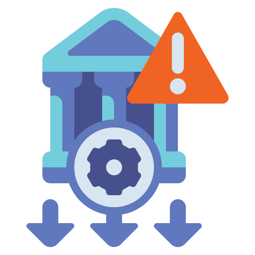 Operational risk risk building finance and business icon