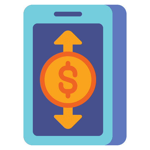 Banking system finance mobile banking online payment icon