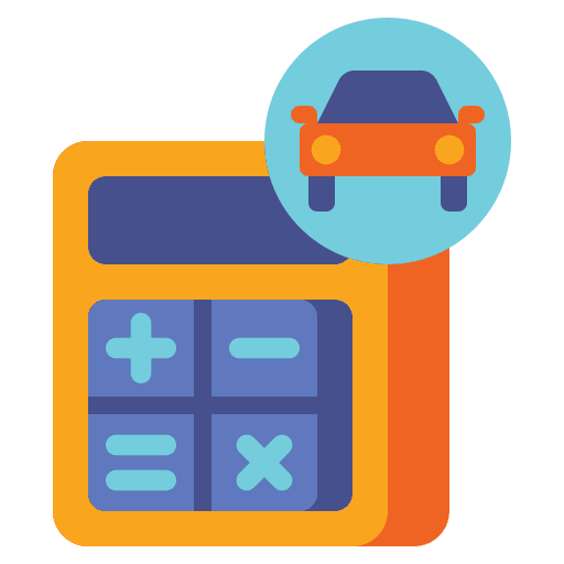 Car loan finance and business business and finance calculator icon