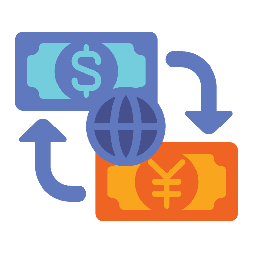 Currency exchange business business and finance exchange icon