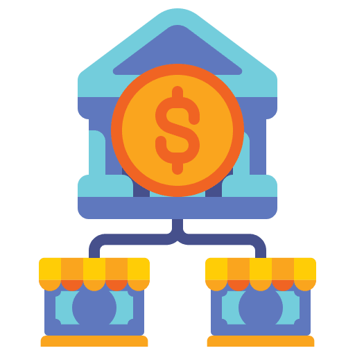 Dollar sign building finance finance and business icon