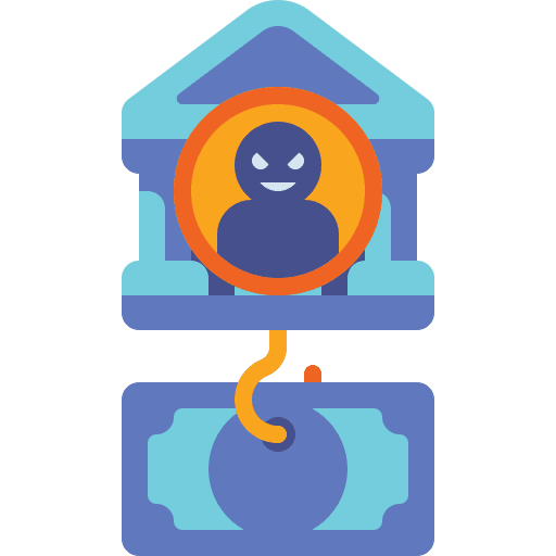 Fraud fraudulent mortgage business and finance icon