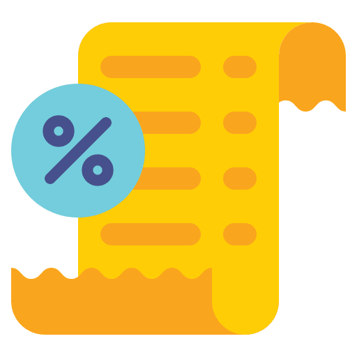 Taxes discount agreement loan icon