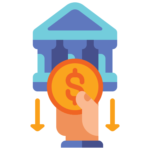 Withdrawal withdrawal business and finance finance icon