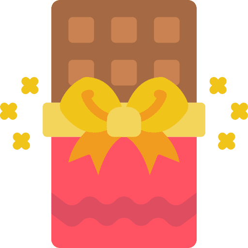 Chocolate sweet birthday and party food icon