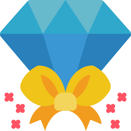 Gem birthday and party gem surprise icon